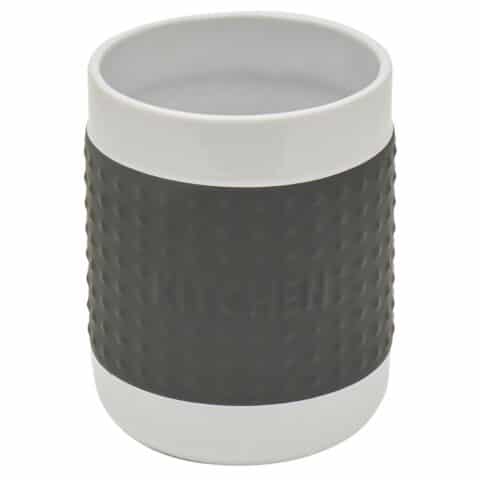 CERAMIC UTENSIL HOLDER WITH RUBBER BAND