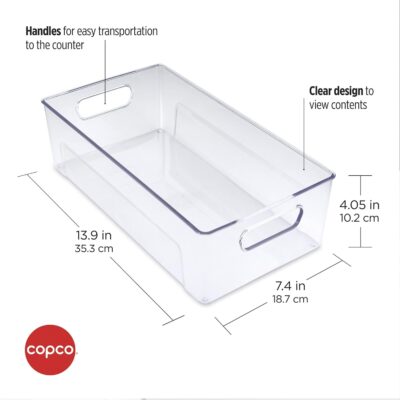 CLEAR FRIDGE BIN COPCO 13.9 L X 7.4 W X 4 H - Image 2