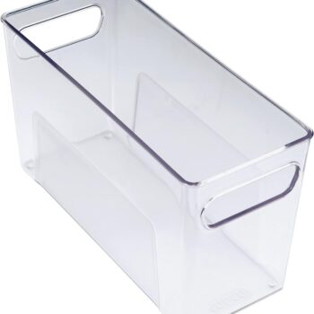 CLEAR STORAGEBIN NARROW COPCO 10.5"L X 4.5"W X 6"H