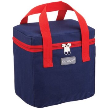 COOL BAG NAVY & RED 6-CAN KITCHEN CRAFT LUNCH BAG