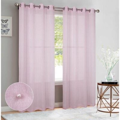 CURTAIN 84" PEARL BLUSH GROMMET