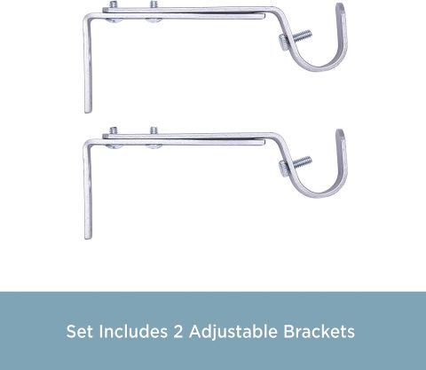 CURTAIN BRACKET ADJUSTABLE 1" SATIN NICKEL