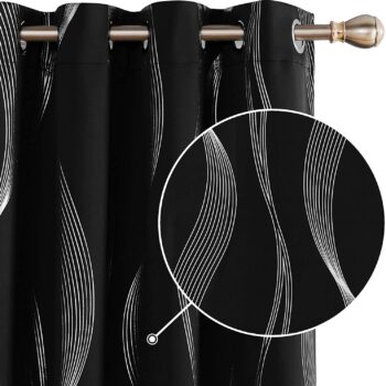 CURTAIN FOIL 54X84" BLK/SILV