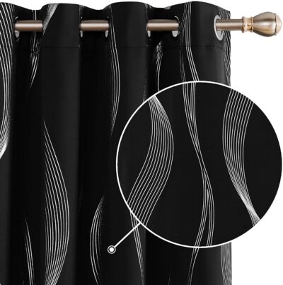 CURTAIN FOIL 54X84" BLK/SILV