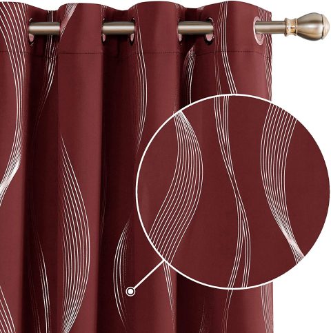 CURTAIN FOIL 84" RED GROMMET