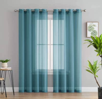 CURTAIN HARPER AQUA 84" GROM