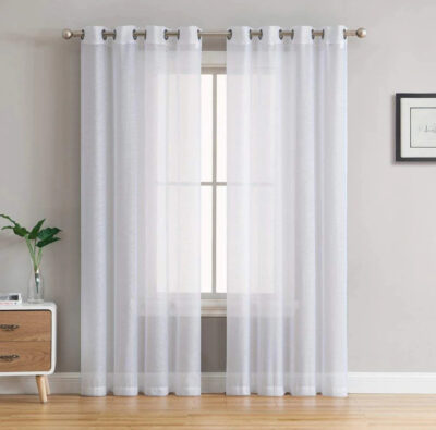 CURTAIN HARPER WHITE 84" GROM