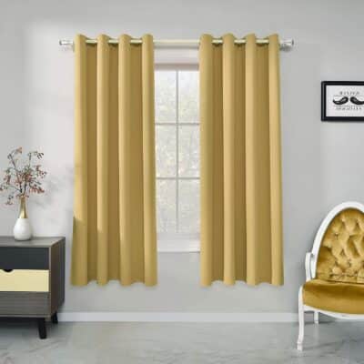 CURTAIN JEANNIE BLACKOUT GOLD 84"