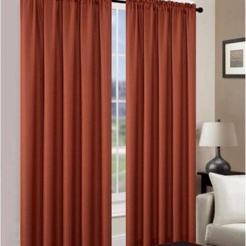 CURTAIN LEAH 84"ROD PCKET RUST