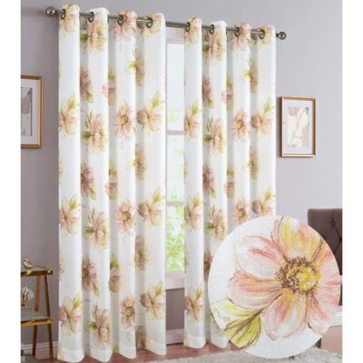 CURTAIN MARIANNE CORAL 84" GROMMET