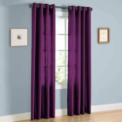 RAMONA GROMMET CURTIAN PANNEL 55"X84" - PURPLE