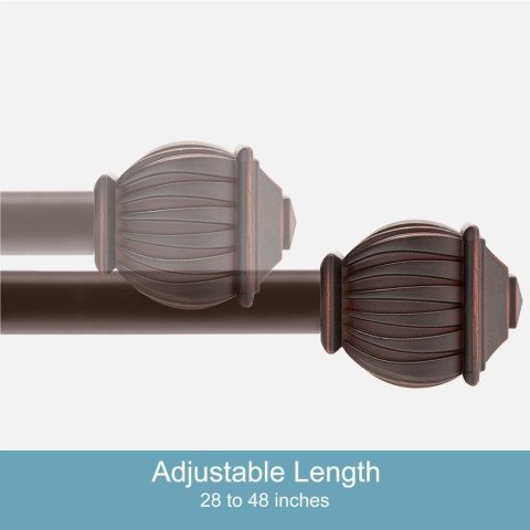 CURTAIN ROD 28-48" BECKETT WEATHERED BROWN - Image 3