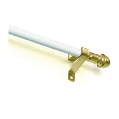 28-48" DRESDEN CURTAIN CAFE ROD 7/16" WHITE
