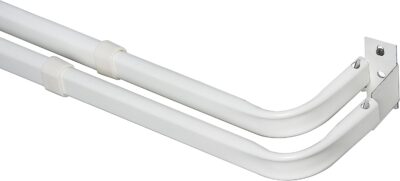 CURTAIN ROD DOUBLE 48-86 HEAVY DUTY WHITE