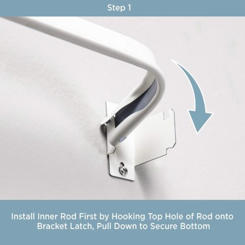 CURTAIN ROD DOUBLE 48-86 HEAVY DUTY WHITE - Image 4