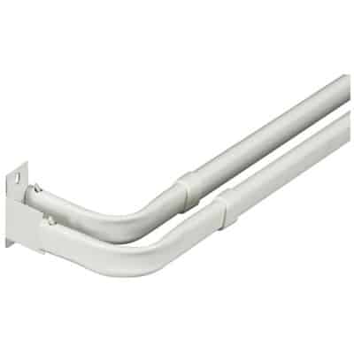 CURTAIN ROD DOUBLE 48-86 HEAVY DUTY WHITE