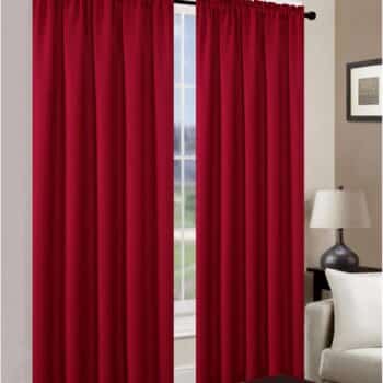 CURTAIN ROD POCKET 84" LEAH BURGUNDY