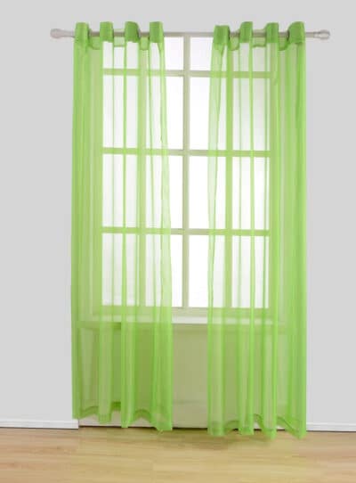 CURTAIN SHEER HARPER NEON GRN