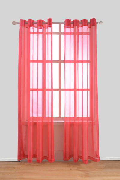 CURTAIN SHEER HARPER RED