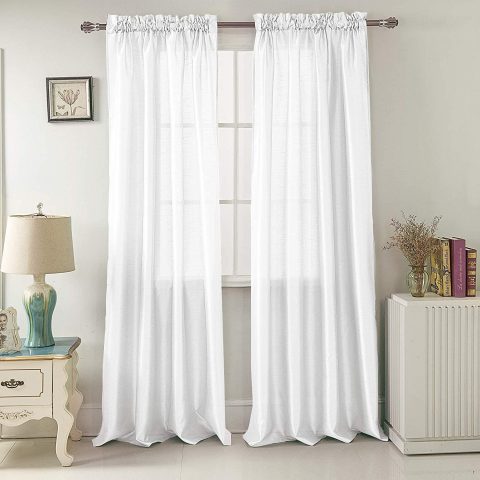 CURTAIN TERRI 55X84 WHITE