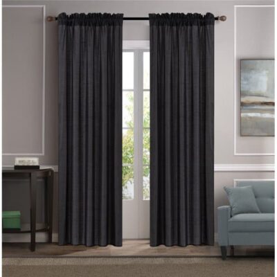 CURTAIN TERRI BLACK RODPKT BLA