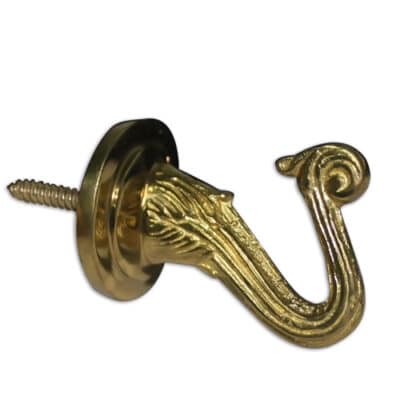 CURTAIN TIE BACK BRASS PAIR