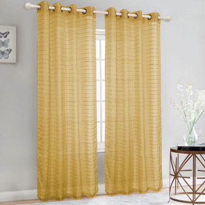 CURTAIN TRENTON SHEER GOLD 84"