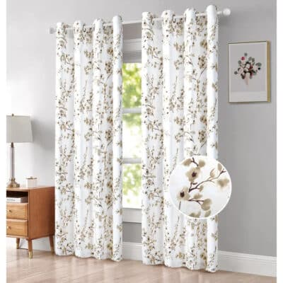 CURTAIN WHITNEY BROWN 84" GROMMET