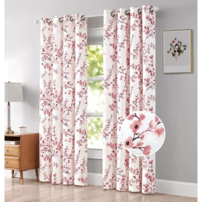 CURTAIN WHITNEY PINK 84" GROMMET