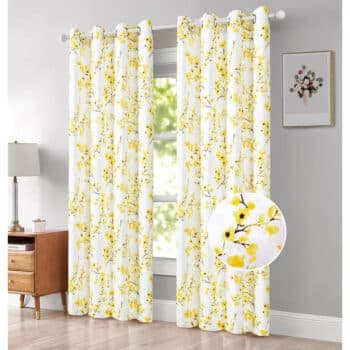 CURTAIN WHITNEY YELLOW 84" GROMMET