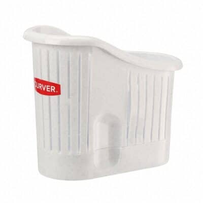 CUTLERY DRAINER 2-SECTION GREY CURVER