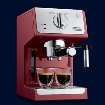 DELONGHI ESPRESSO MACHINE - RED
