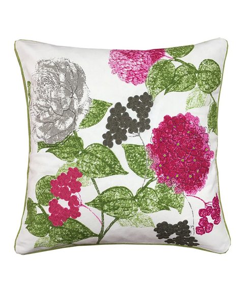 DAHLIA PRINT CUSHION 18X18" MULTI