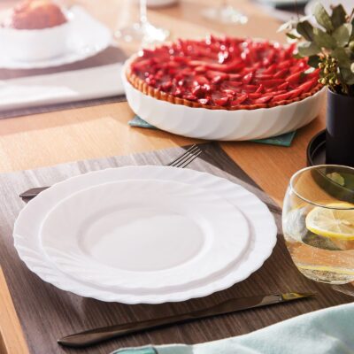 DINNER PLATE TRIANON LUMINARC 24CM WHITE - Image 3
