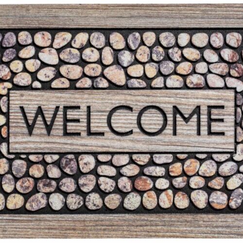 DOOR MAT WELCOME PEBBLES