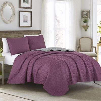 ESCA REVERSIBLE 3PC BEDSPREAD SET ZAKA QUEEN