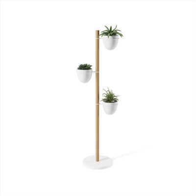 FLORISTAND PLANTER WHITE/NATURAL
