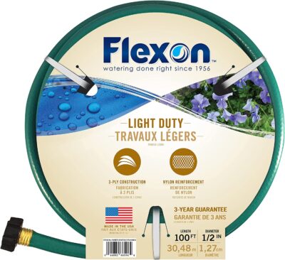GARDEN HOSE 1/2" 100FT FLEXON LIGHTWEIGHT DUTY