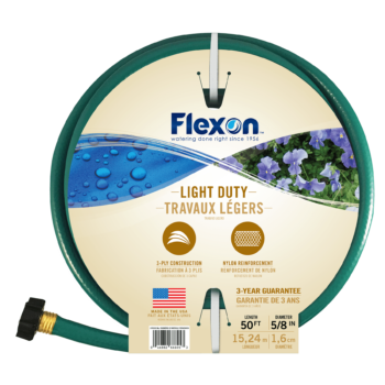 GARDEN HOSE 5/8" 50FT FLEXON LIGHT DUTY