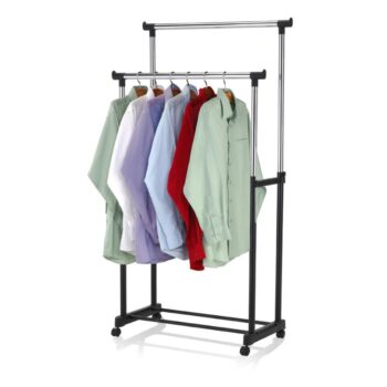 HB DOUBLE GARMENT RACK - BLACK