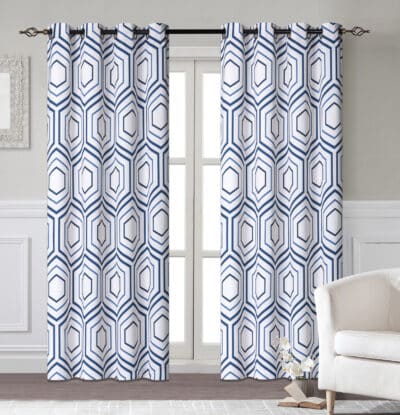 HEXAGON BLACK OUT CURTAIN 54"X84" - Image 2