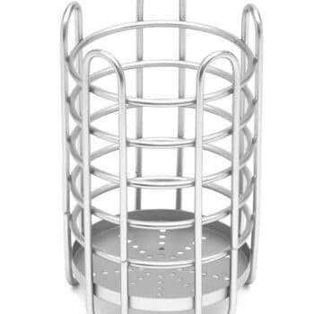 HOME BASICS CUTLERY/UTENSIL HOLDER SATIN NICKEL