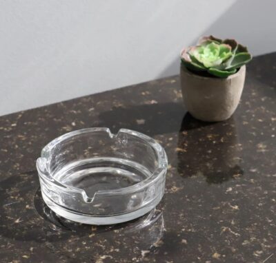 HOME BASICS GLASS ASHTRAY - Image 2