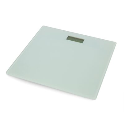 HOME BASICS GLASS BATHROOM SCALE WHITE