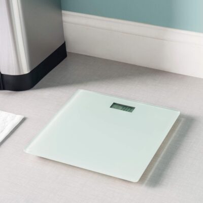 HOME BASICS GLASS BATHROOM SCALE WHITE - Image 2