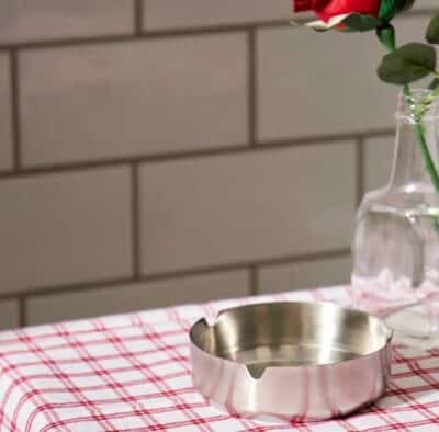 HOME BASICS STAINLESS STEEL ASH TRAY - Image 2