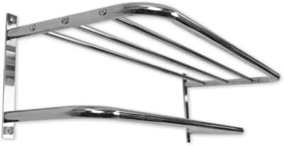HOME BASICS WALL MOUNTED BATH SHELF WITH TOWEL BAR - Image 2