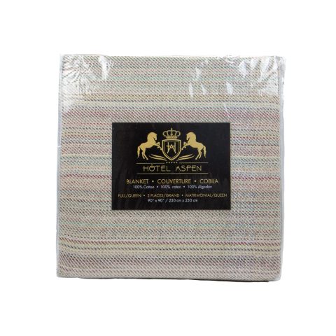 HOTEL YARN DIED COTTON BLANKET 90X90"