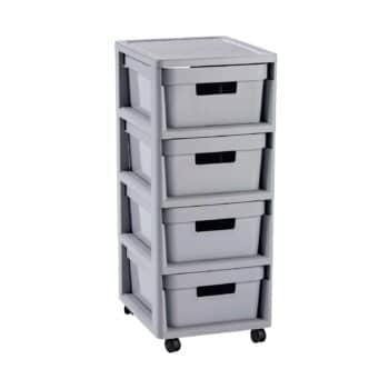 INFINTY DRAWER SET 4X10L GREY CURVER
