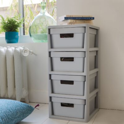 INFINTY DRAWER SET 4X10L GREY CURVER - Image 2